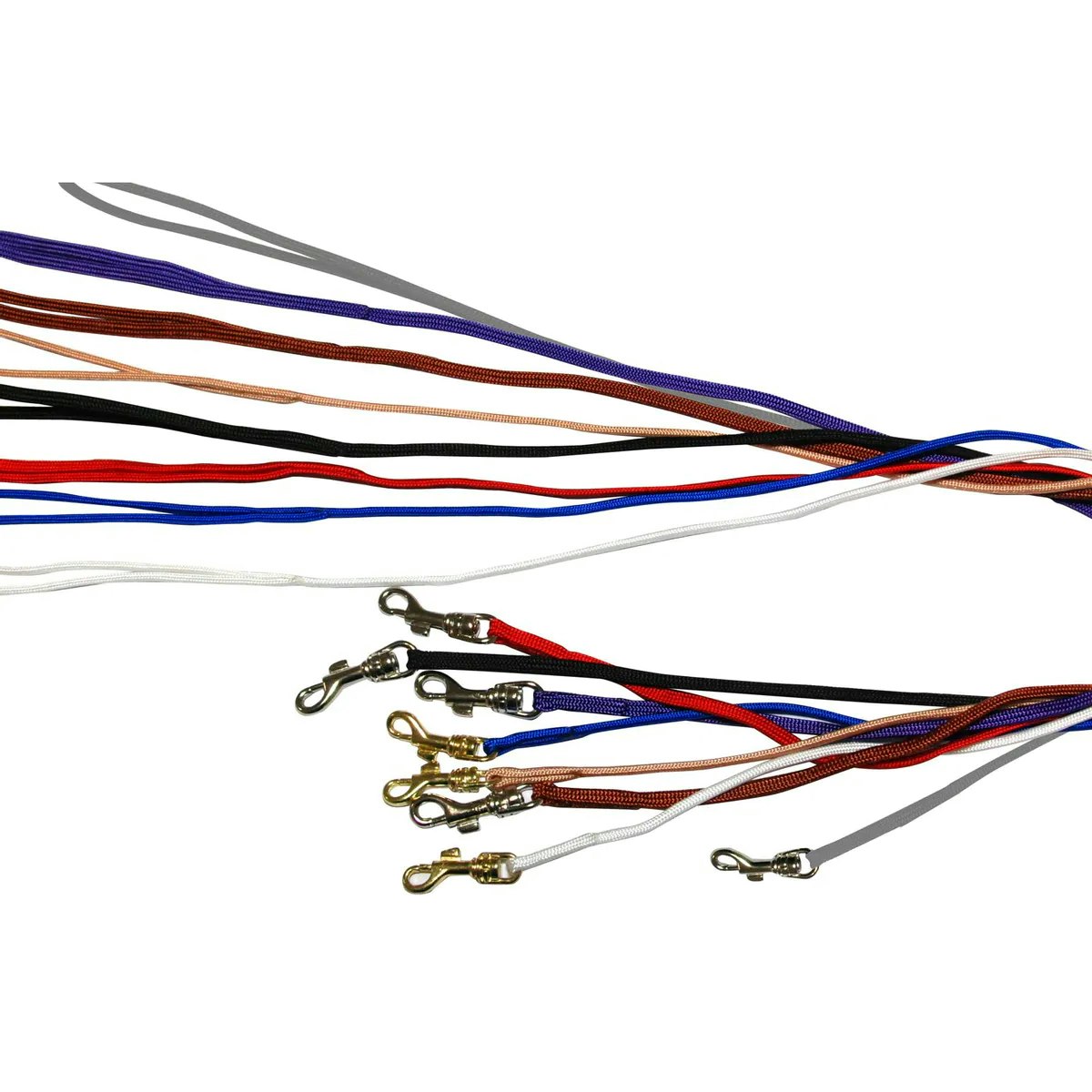 ShowTech  SORT Nylon lead  0.5x84cm med gull karabinkrok