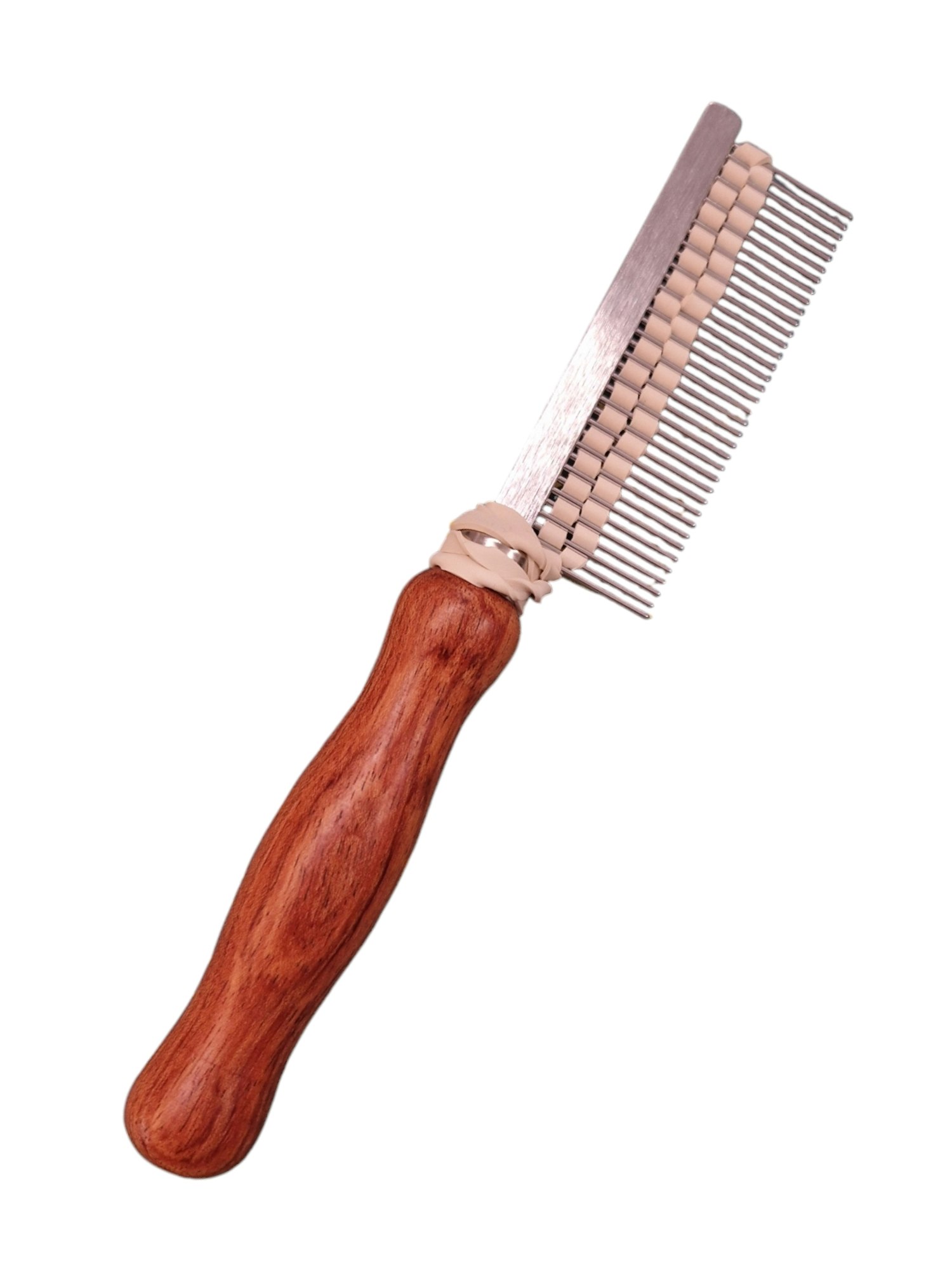 Strikket kam med trehåndtak Fin (18cm)