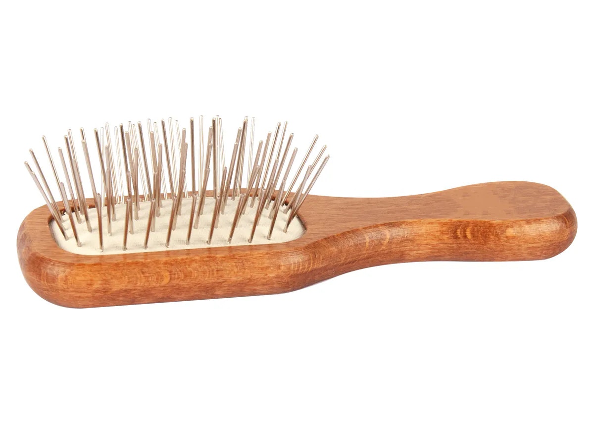 ShowTech Mini Wooden Pin Brush Walnut 12 cm
