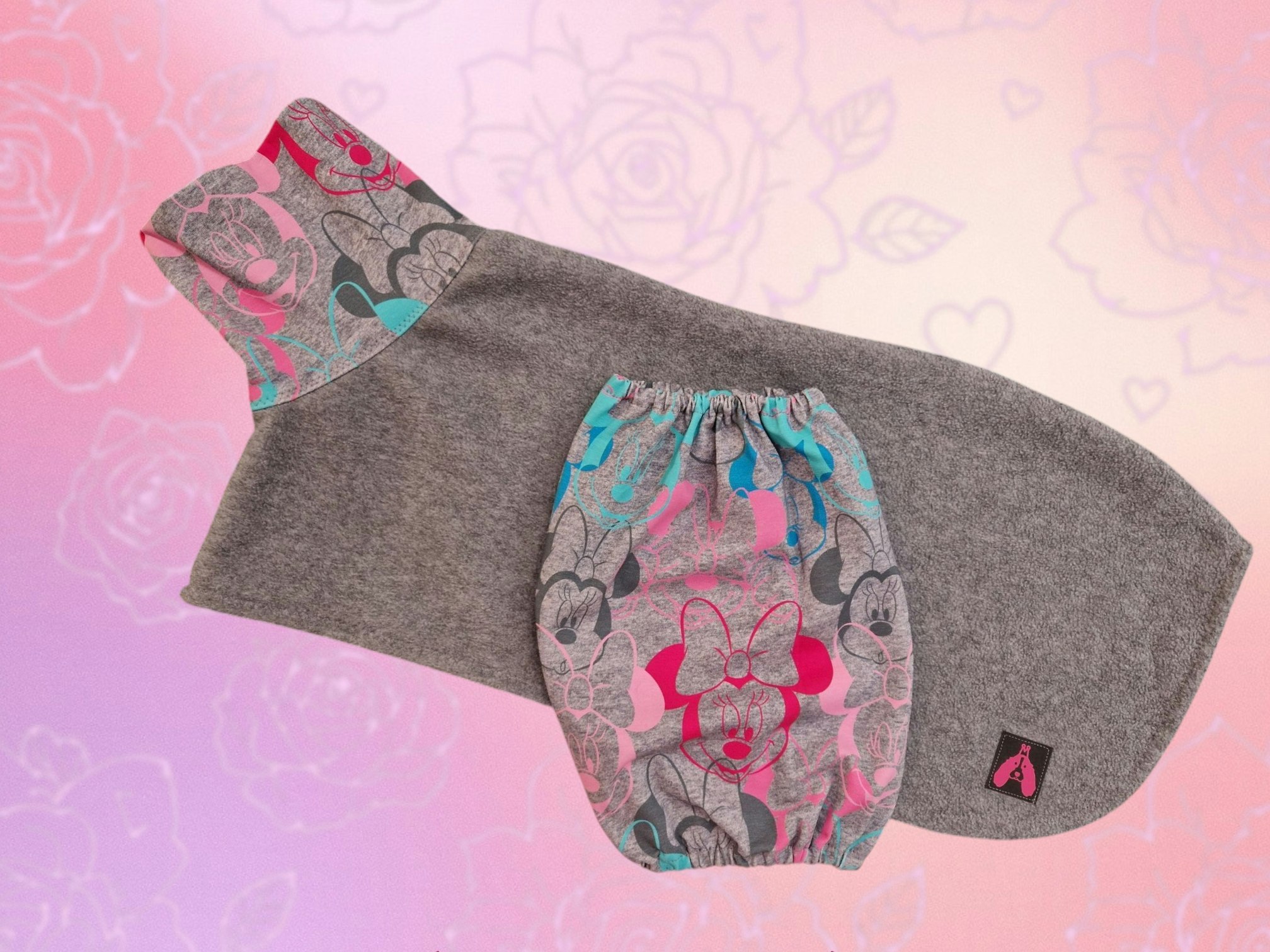 Fleece tørkedekken sett grå Minnie S