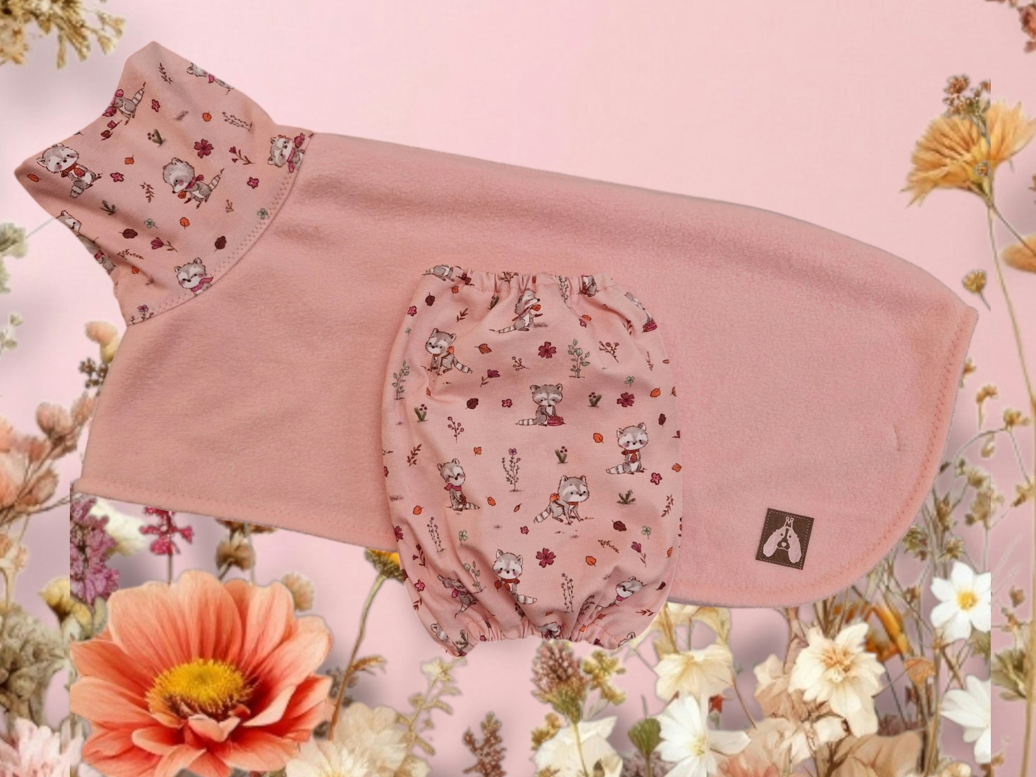 Fleece tørkedekken sett babyrosa M