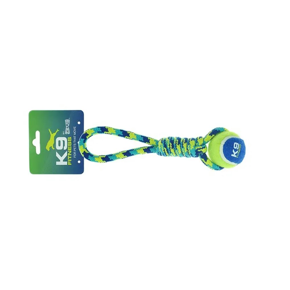 Zs K9 Tennisball Rope Tug With Ball 31cm