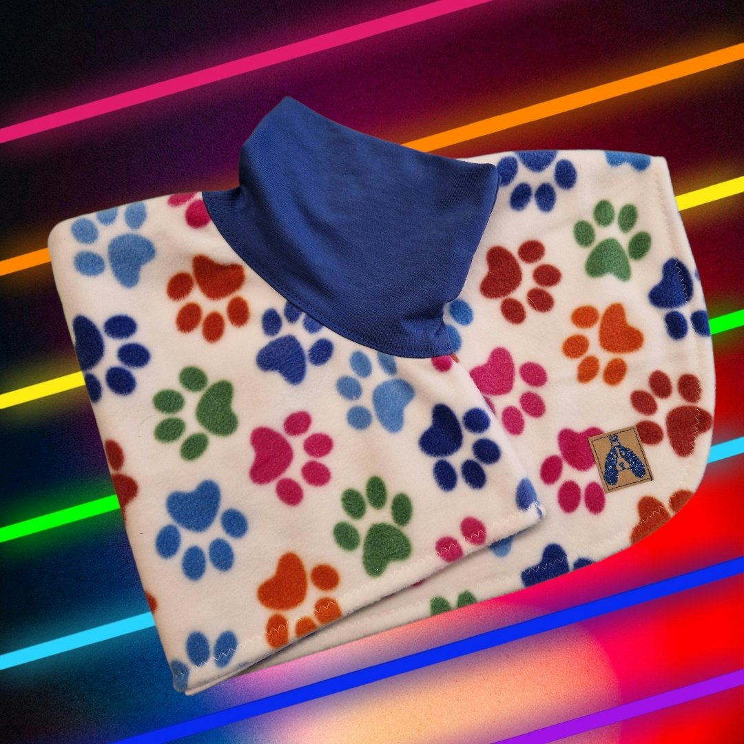 Fleece tørkedekken med poteavtrykk L