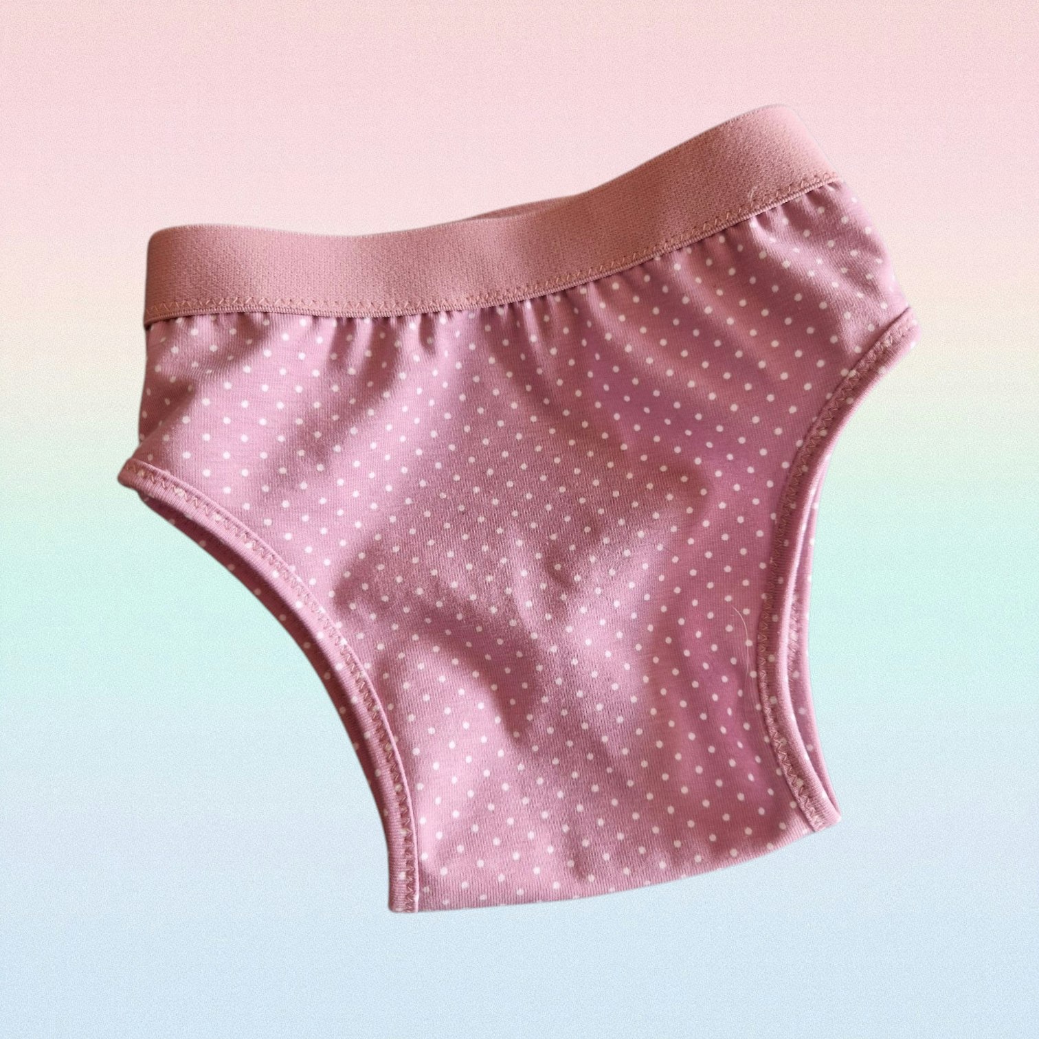 Tispetruse støvet rosa m/prikker M