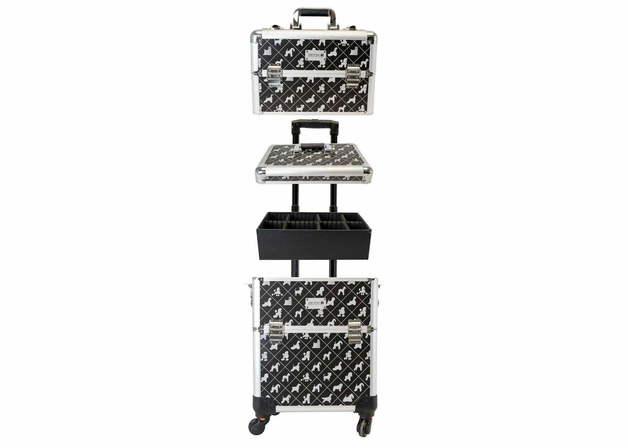 Groom-X Grooming Case XL 2-in-1 4 Wheels and Telescopic Handle K-Design