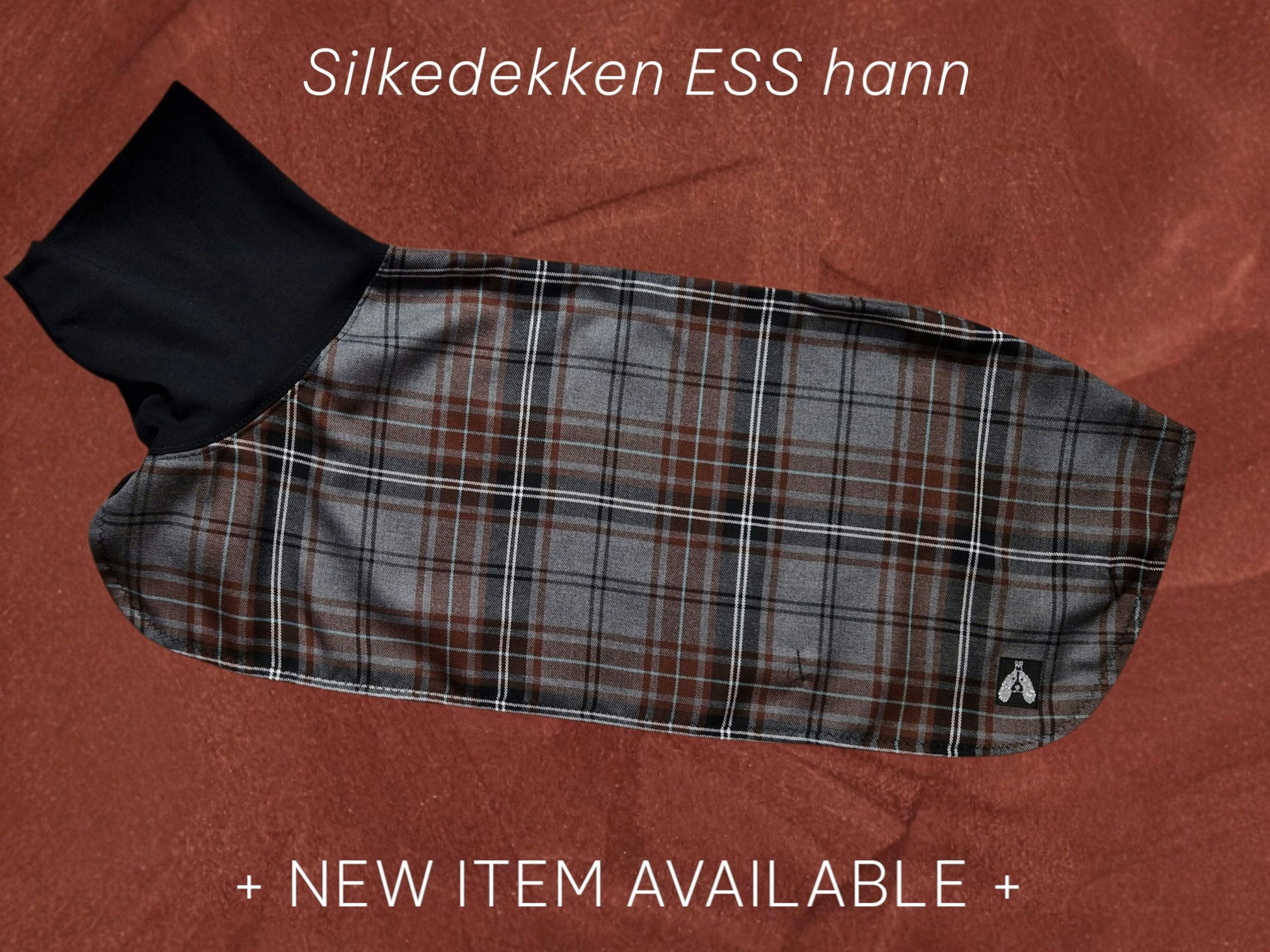 Silkedekken klassisk rutet grå/brun/sort L