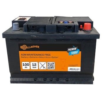 Batteri Gallagher Premium Turbo AGM 12V/100Ah - 353x175x190