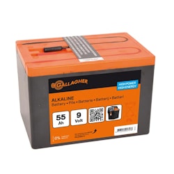 Batteripaket Gallagher Alkaline 9V/55Ah