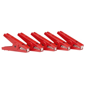 Krokodilklippsfäste Gallagher Röd, 5-pack
