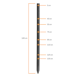 Plaststolpe Gallagher Eco 185cm, 4-pack