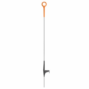 Fjäderstålstolpe Gallagher med orange rund toppisolator, 10-pack