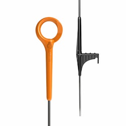 Fjäderstålstolpe Gallagher med orange rund toppisolator, 10-pack