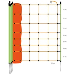 Fårnät Enkelspets Gallagher 90cm Grön stolpe, 50m