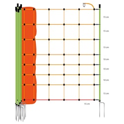 Förstärkt Fårnät Dubbelspets Gallagher 90cm, 50m