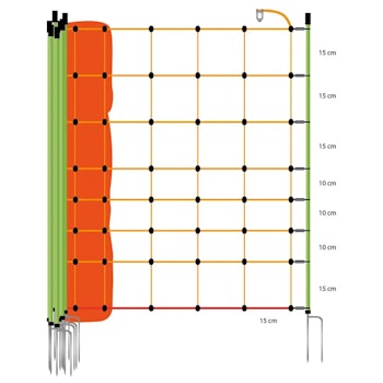 Förstärkt Fårnät Dubbelspets Gallagher 90cm, 50m