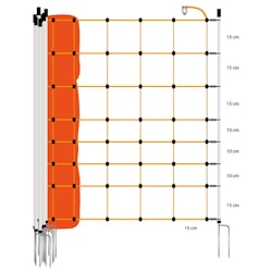 Fårnät Dubbelspets Gallagher 90cm Vit stolpe, 50m