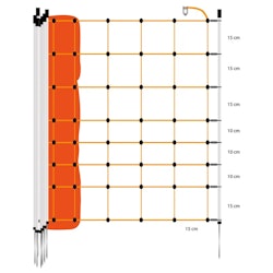 Fårnät Enkelspets Gallagher 90cm Vit stolpe, 50m