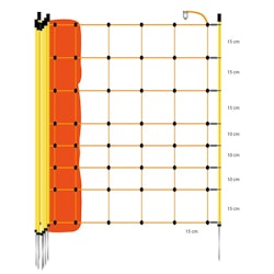 Fårnät Enkelspets Gallagher 90cm Gul stolpe, 50m