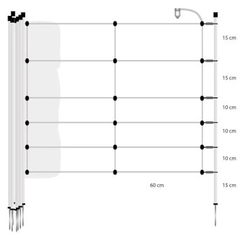 Vildsvinsnät Enkelspets Gallagher 75cm, 50m