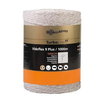 Eltråd Gallagher Vidoflex 9 TurboLine Plus vit, 1000m