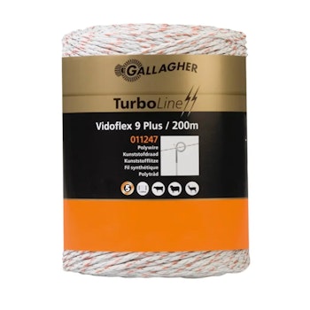 Eltråd Gallagher Vidoflex 9 TurboLine Plus vit 200m