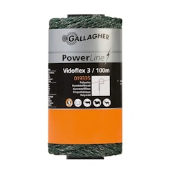 Eltråd Gallagher Vidoflex 3 PowerLine grön 100m