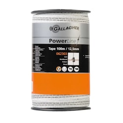 Elband Gallagher PowerLine 12,5mm vit, 100m