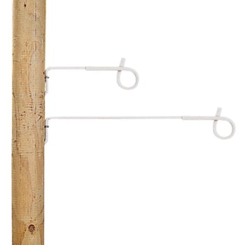 Distanshållare Gallagher pigtail 40cm vit, 10-pack