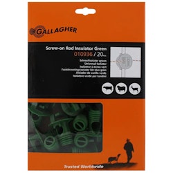 Tilläggsisolator Gallagher grön ø 8,5-13mm, 20-pack