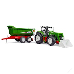 BRUDER Roadmax-traktor med Frontlastare och Tippvagn