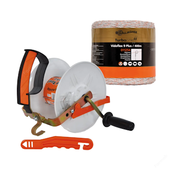 Paket - Gallagher Vidoflex 9 TurboLine Plus 400m och Spole