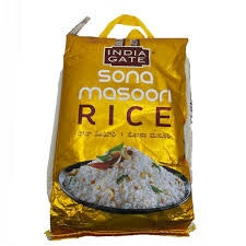 Sona masoori Raw Rice (India Gate) 5kg (Old Batch)