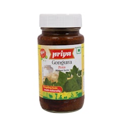 Gongura pickle without Garlic 300 g (Priya)