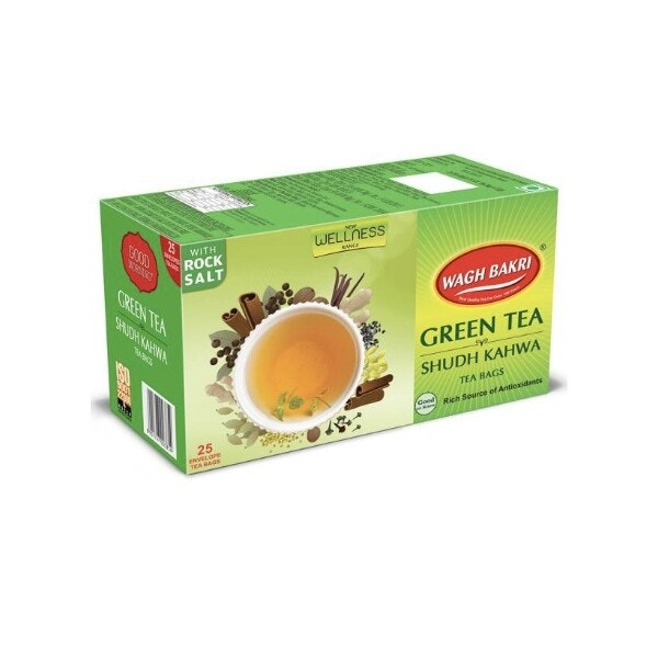 Green Tea (Shudh Kahwa) 62.5g (Wagh Bakri)
