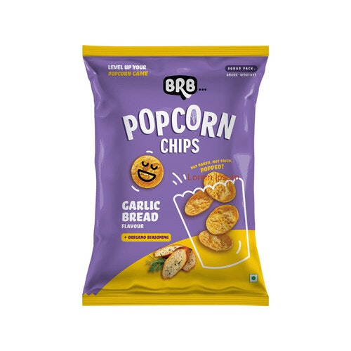 Popcorn Chips Garlic Bread Flavour 48g (BRB)
