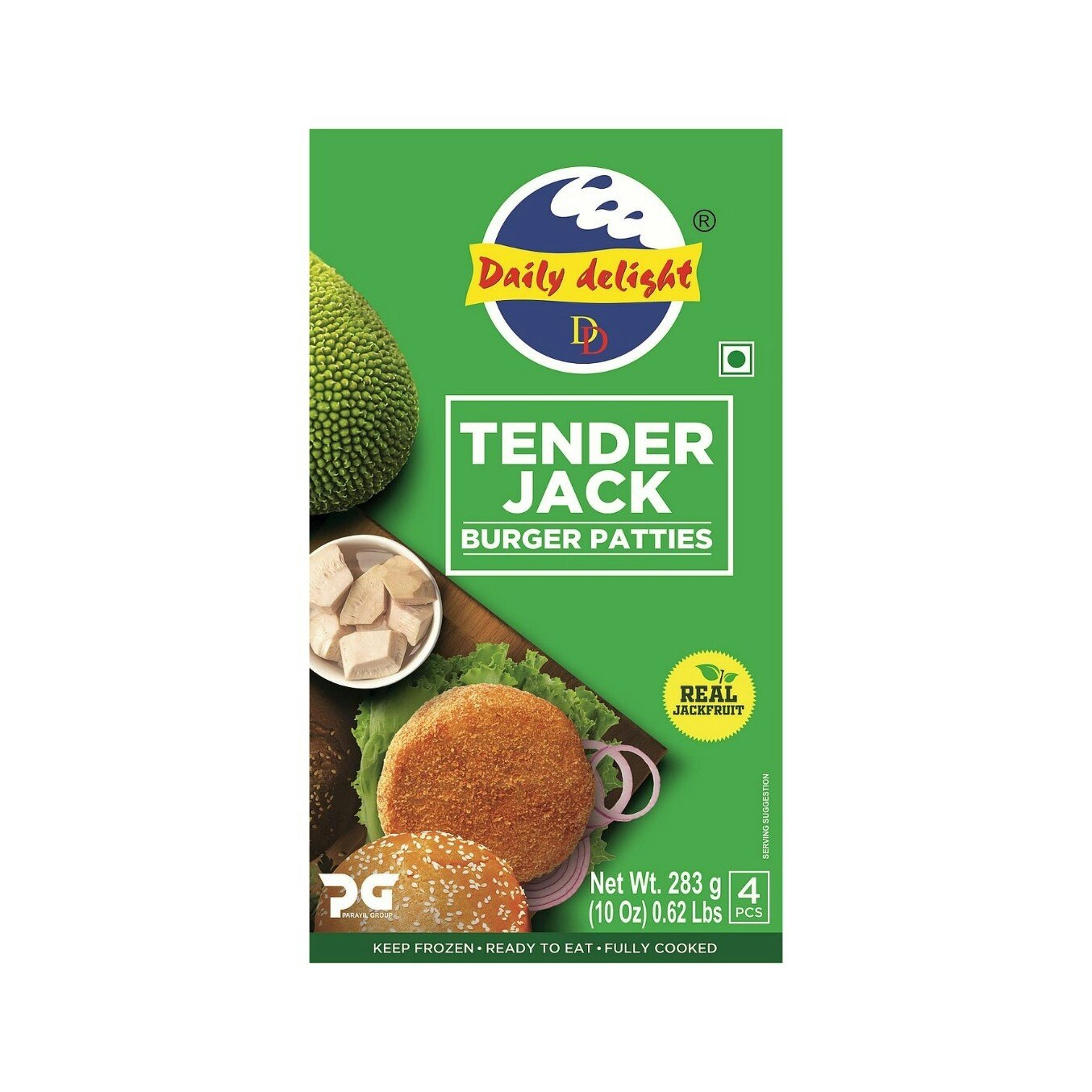 Frozen  Daily Delight Tender Jack burger (patties) 283g