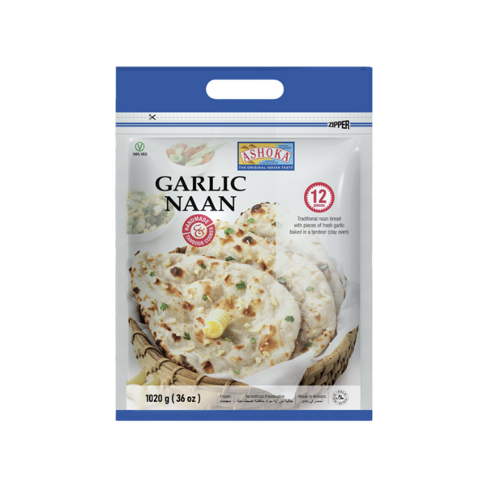 Frozen Ashoka Tandoori Garlic Naan (Family Pack) 1Kg