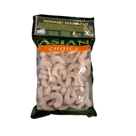 Frozen Asian Choice Vannamei Shrimp Peeled and Deveined 26/30 700g