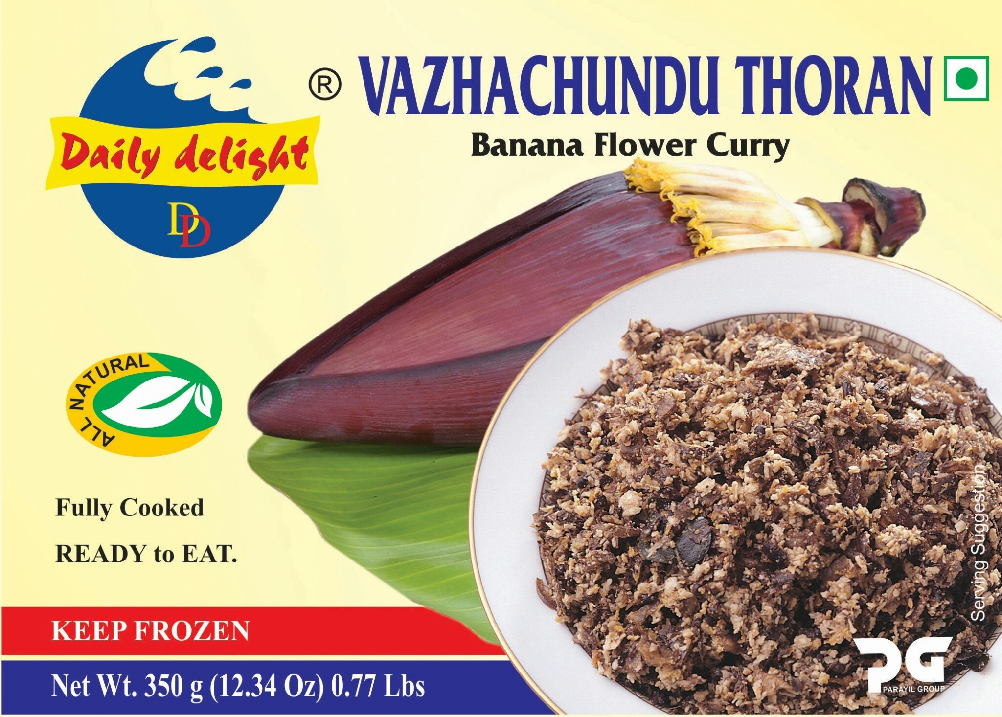 Frozen Daily Delight Vazhachundu Thoran (Banana Flower Curry) 454g