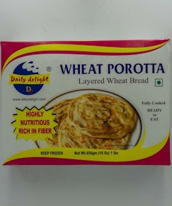 Frozen Daily Delight Wheat Parotta (Paratha) 454g