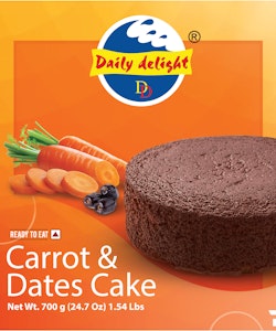 Frozen Daily Delight Carrot and Dates Cake 700g