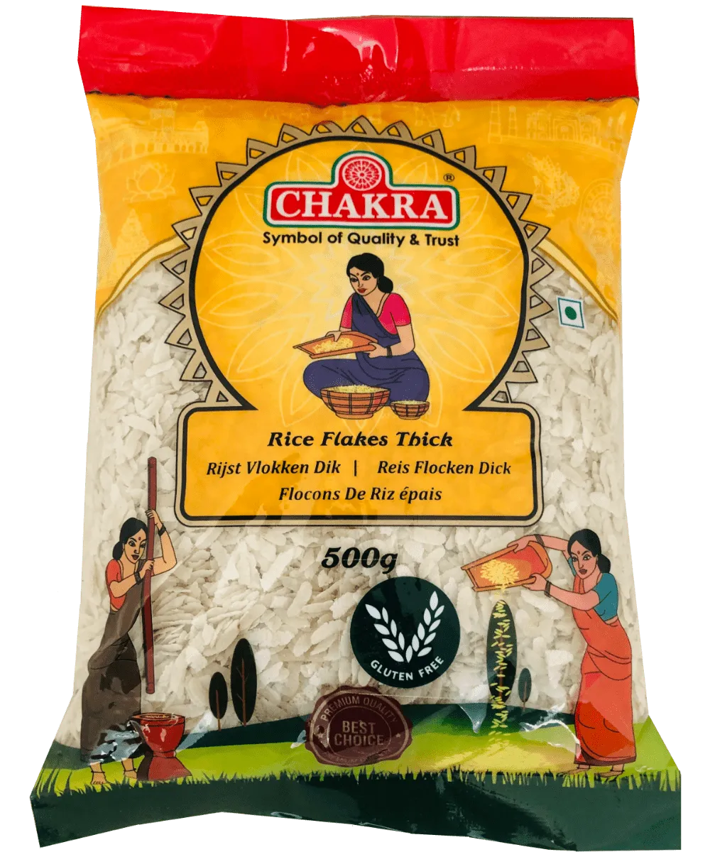 Rice Flakes Thick White (Poha) (Chakra) 1Kg