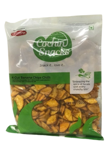 4 Cut Banana Chips Chilli (Cochin Snacks) 200g