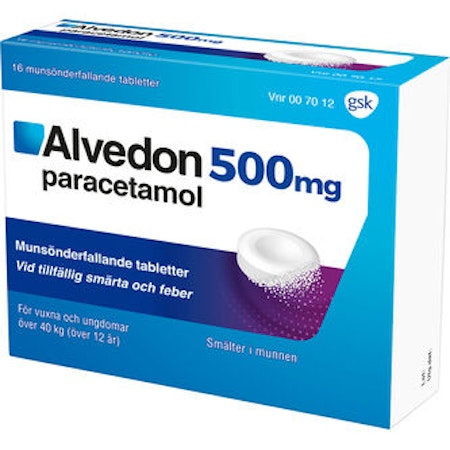 Alvedon Munsönderfallande tablett - 500mg