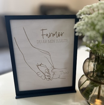 Tavla till farmor- Du är min hjälte