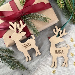 Juldekoration- ren med namn