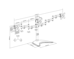 Multibrackets  M Deskstand Basic Triple