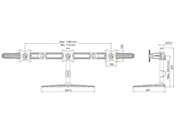 Multibrackets  M VESA Desktopmount Triple Arm