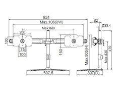 Multibrackets  M VESA Desktopmount Dual Stand