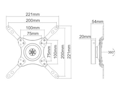 Multibrackets  VESA Wallmount 360 15-40"